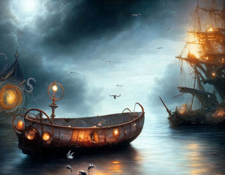 Canvas Wall Art - A Foggy Night Artwork