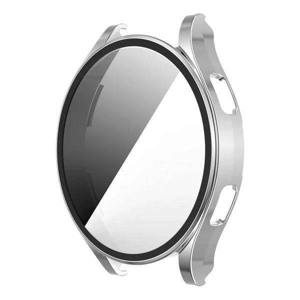 40mm PC Glass Case compatible with Samsung Galaxy Watch 4 - Electro Silver