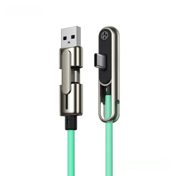 VOLPHOR 2in1 Fast Charge Cable,240W USB-A/C To Type-C,Built-In Phone Stand