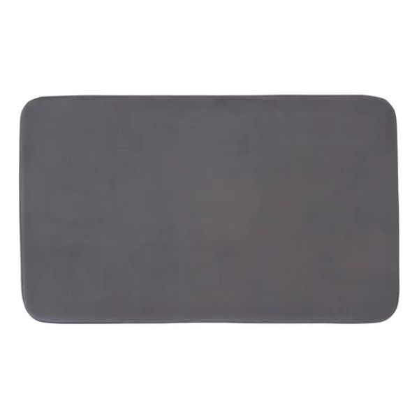 Luxury Foam Bath Mat 60cm X 100cm Charcoal