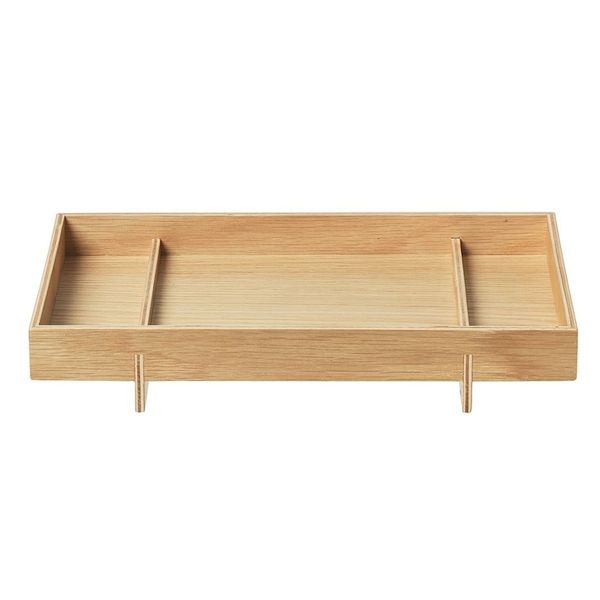 Blomus Sectioned Tray in Light Wood: Decorative &amp; Functional ABENTO Small