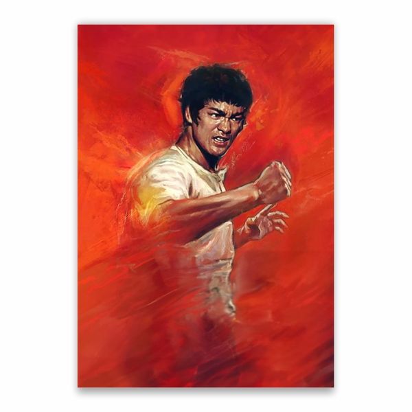 Bruce Lee Red Poster - A1