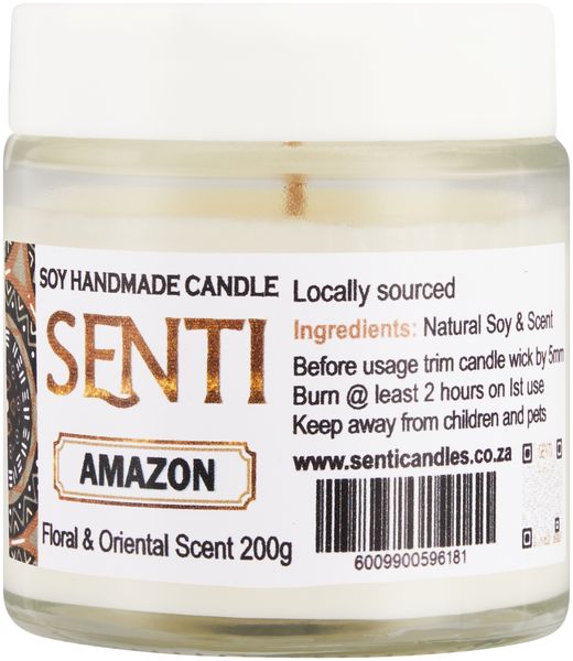 Senti Handmade Soy Candle - Amazon 200g