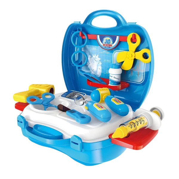 Kids Doctor Play Set with Carry Case - Pretend Medical Kit Toy for Children