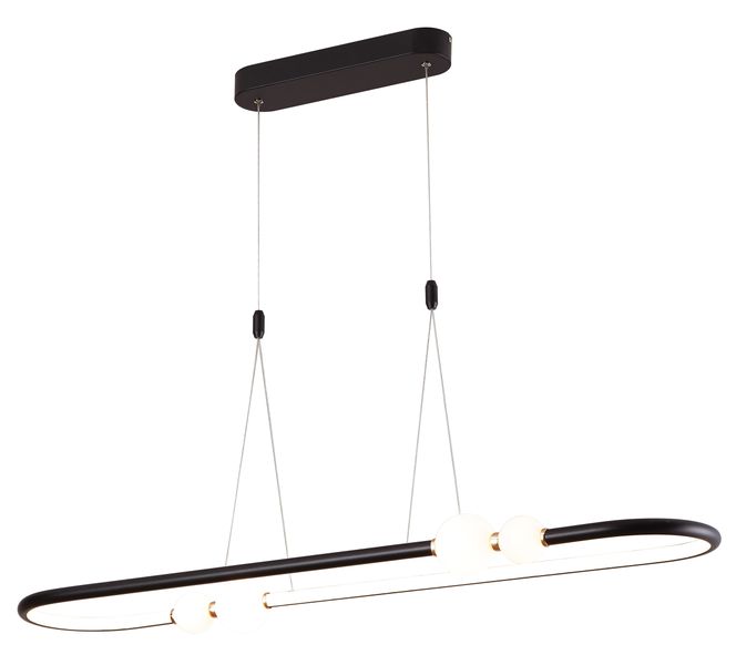 PEN797 Black - Opulent Oval Elegance Pendant