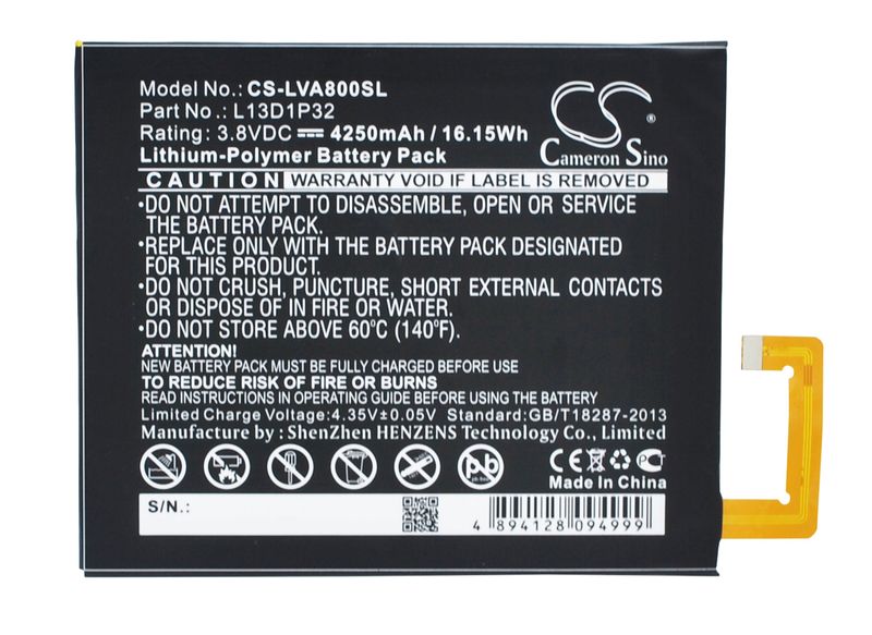 LENOVO IdeaPad A5500 Tablet Battery/4250mAh