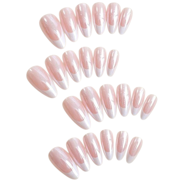 24 Peice -Elegant Long Glossy Prench Ombre Stiletto Press-On Nails