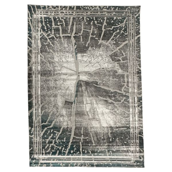 290 x 200cm Turkish Modern Machine Made Grey And Black Rug