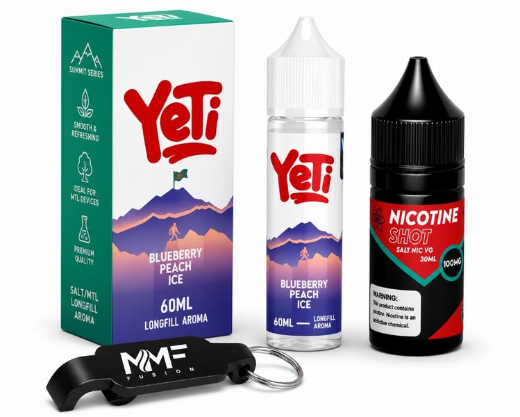 Yeti Series MMF E-Liquid 60ml Juice 50mg - Blueberry Peach Ice