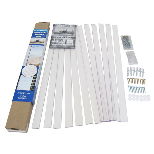 Klingshield Clear View Burglar Bars - 60cm (12 pack)