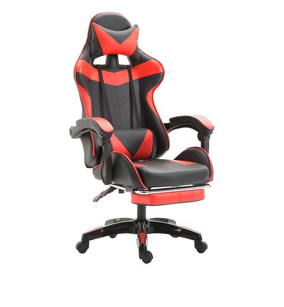 RACING MAF gaming chair with foot rest (red)