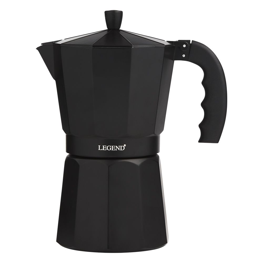 Legend Premium Moka Pot 12 Cup Black