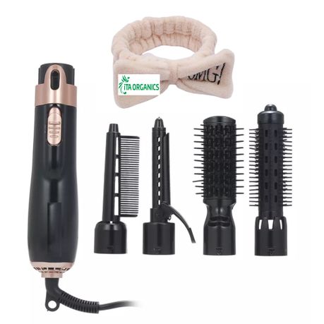 4 In 1 Hair Dryer Comb Rotating Hair Brush Curler & Straightener & Hairband  | Buy Online in South Africa 