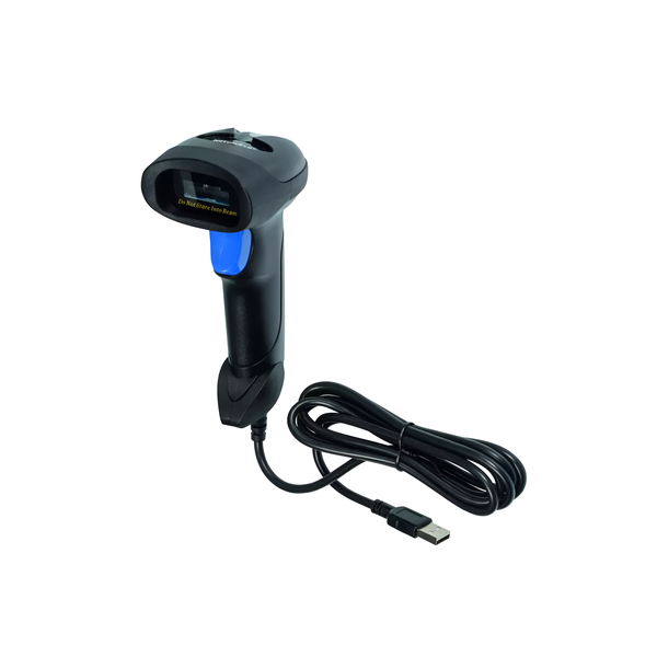 TOVI Wired 2D Barcode Hand Scanner with Integrated Flashlight