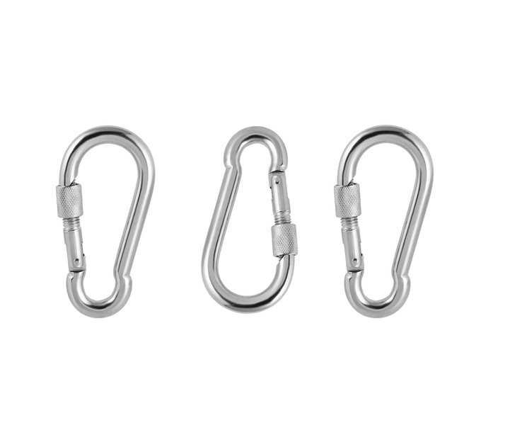 Shind Snap Hook with Locking Screw Gate 120mm - Pack of 3
