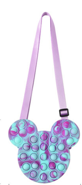 Pop It Hand Bag Stylish Mouse Shape Design Popping Silicon Handbag