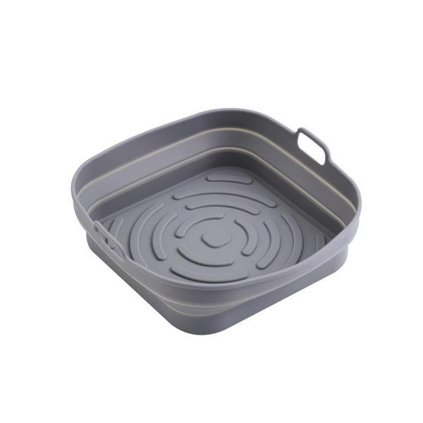 Reusable Silicone Airfryer Tray, Dark Grey
