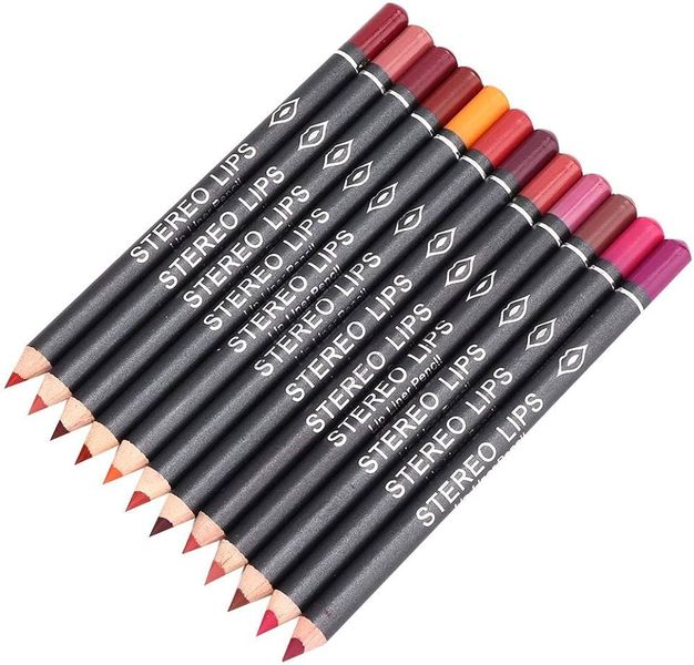 12Piece Matte Lipliner Pencil Set