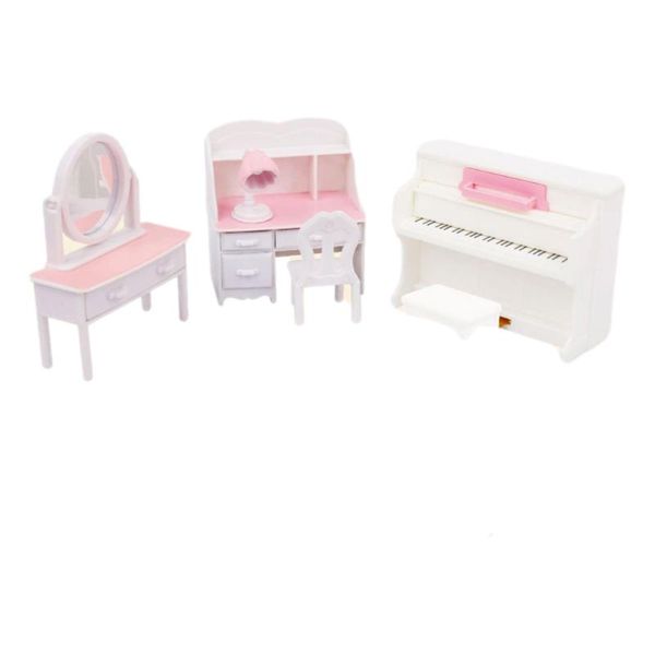 B05 piano, dresser table with chair, study table with lamp