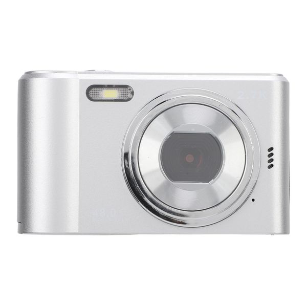 Portable Video Camera, 48MP, 2.7K, 8X Zoom, 2.4" IPS, AF, 700mAh, Silver