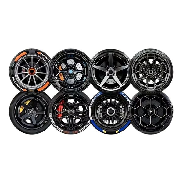 8pcs Wooden Tire Coasters