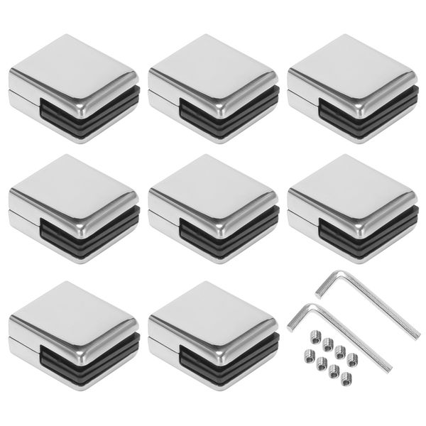 8-10mm 8PCS Stainless Steel Glass Clamps for Balustrade Staircase