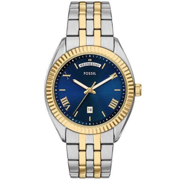 Fossil Men's Campbell Three-Hand Day-Date Two-Tone Stainless Watch (FS6141)
