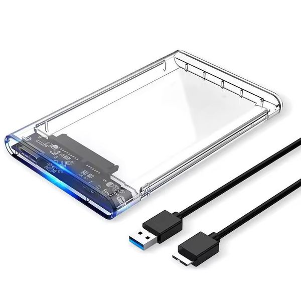 USB 3.0 Hard Drive Enclosure 2.5 inch Clear Portable Hard Drive Case