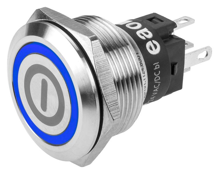 EAO (82-6151.2123.B001) Vandal Resistant Switch, Engraved, On / Off, 22 mm