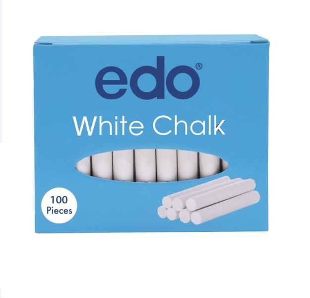 edo - 100 White Chalk (Pack Of 10)