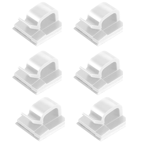 Acrylic Cable Organizer Clips with Adhesive - Pack of 100
