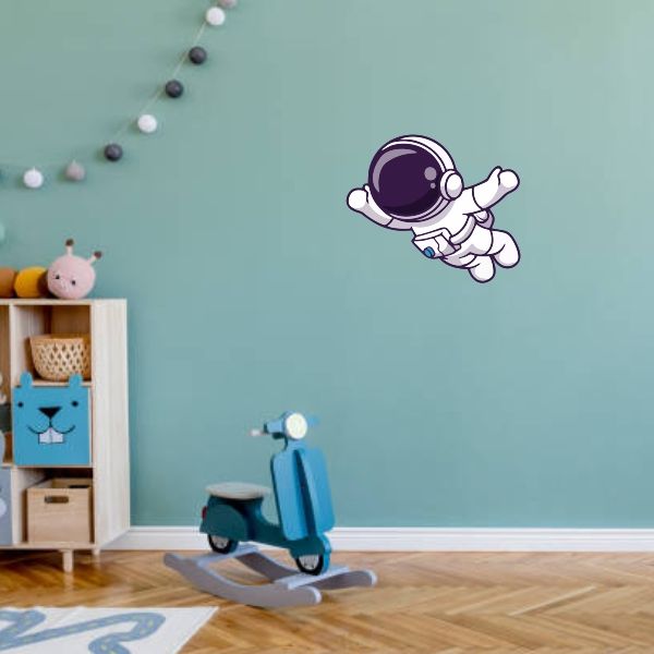 Spaceman Flying Wall Decal Sticker