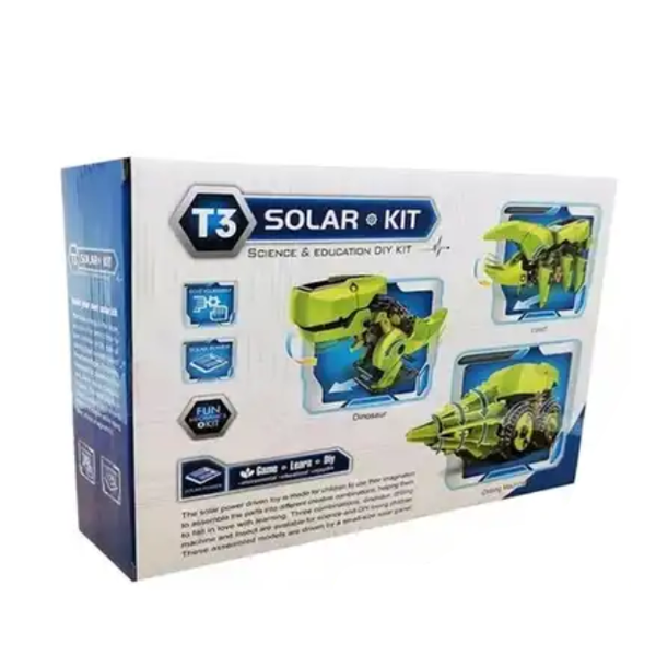 3 In 1 Transforming Science Solar Power Dinosaur Robot Building Kit