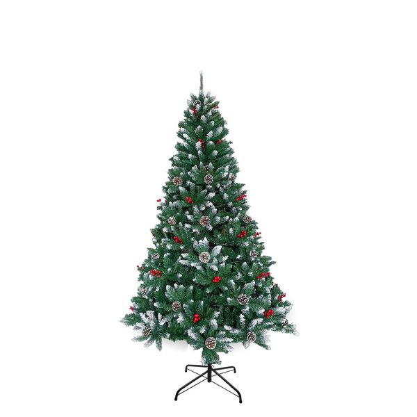 Martha Stewart 1.8m Frosted Spruce Christmas Tree with Pinecones &amp; Berries