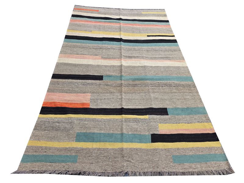 Incredible Handmade Woollen Modern Kilim - 294 x 200cm
