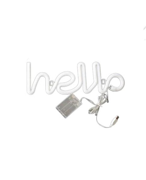 USB Powered Hello Neon Lamp Wall Hanging Decorating LED Sign-Pink