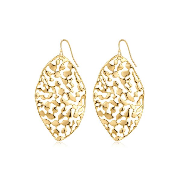 ZELTRYN Minimalist Hollow Leaf Earrings