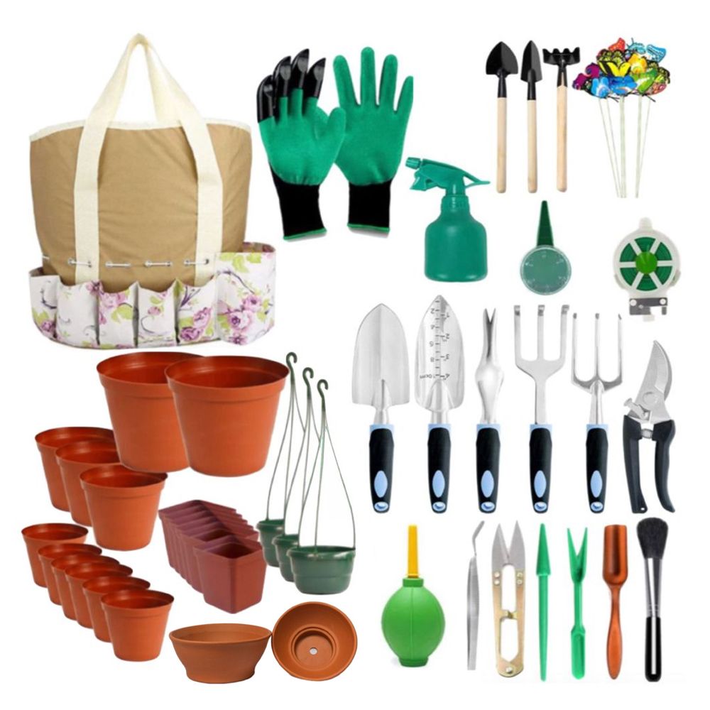 Garden All in 1 Supreme Gardening Pots, Tools &amp; Accessories Set of 44