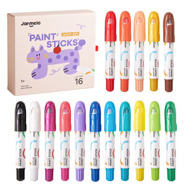 Jar Meló - Twistable Washable Silky Crayons - Wet &amp; Dry Set - 16 Colours