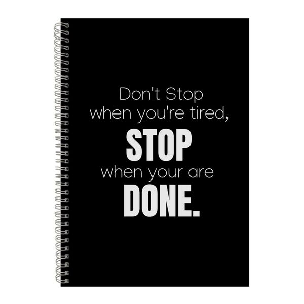 Done A4 Notebook Spiral Lined Motivational Sayings Graphic Notepad Gift 226