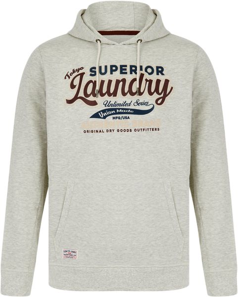 Tokyo Laundry - Men's Clarence Motif Brushback Fleece Hoodie in Oatmeal - (Parallel Import)