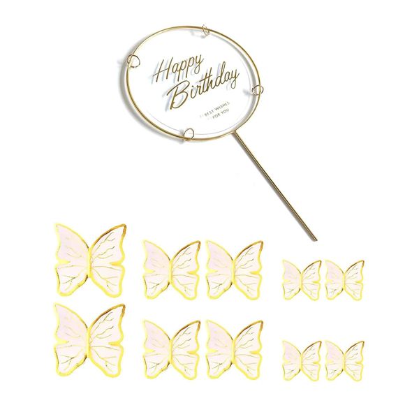 11-Piece Butterfly Birthday Cake Topper