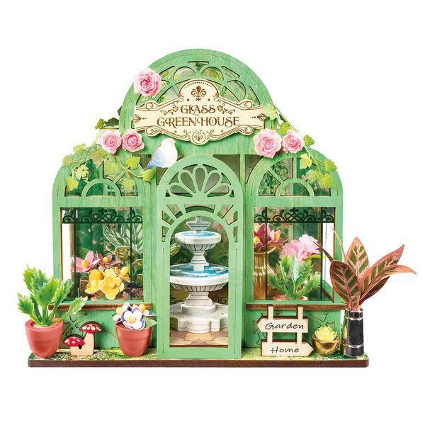 Rolife By Robotime Green Fountain Garden DIY Miniature House