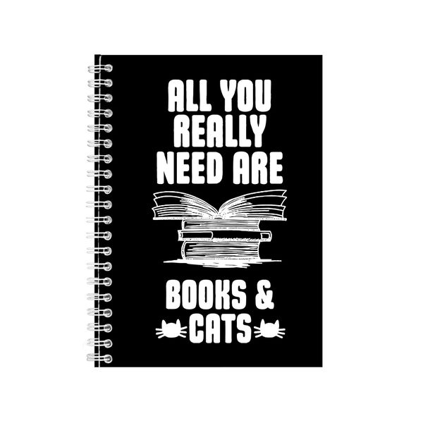 Books And Cats Notebook Pet Gift Idea Writing Book Notepad Pad 23