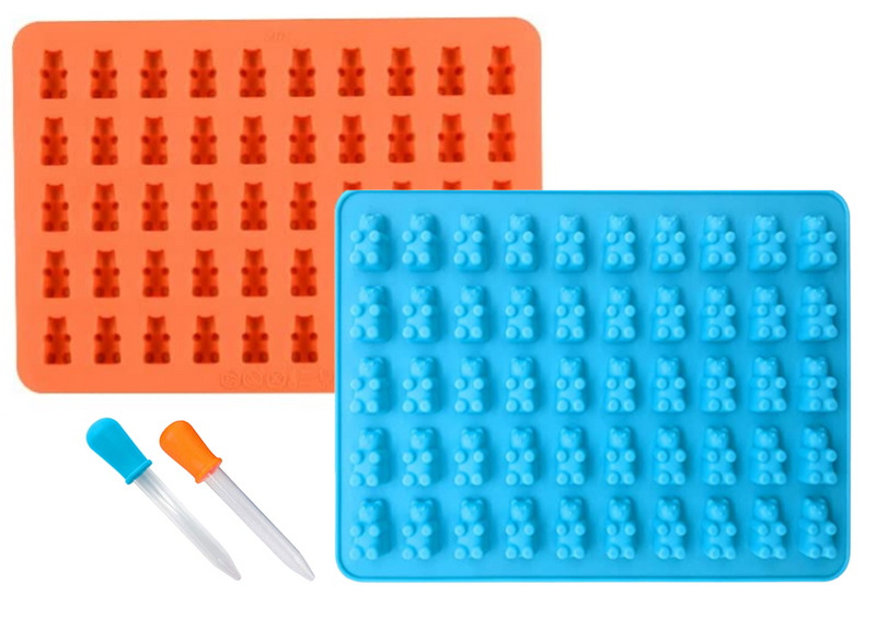 GLOOPIE Silicone Gummy Bear Mould - 2 PACK with Dropper + Instructions