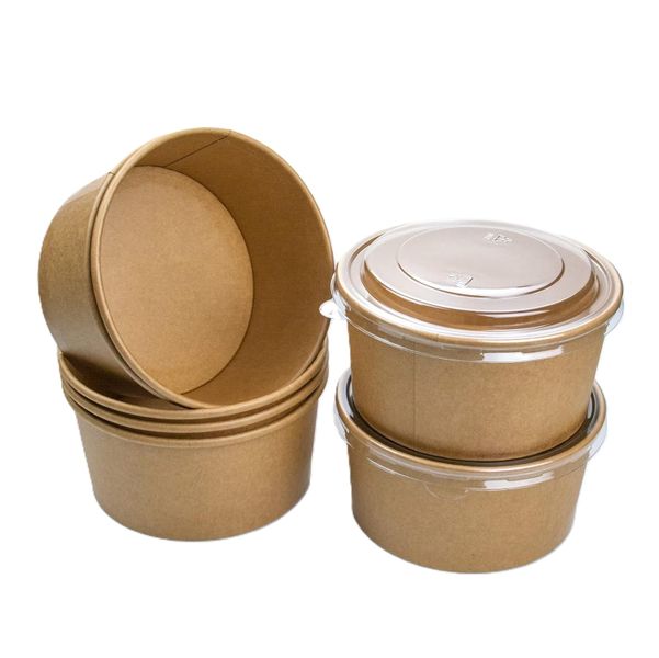 20oz / 590ml Kraft LDPE Lined Salad Bowl (15)
