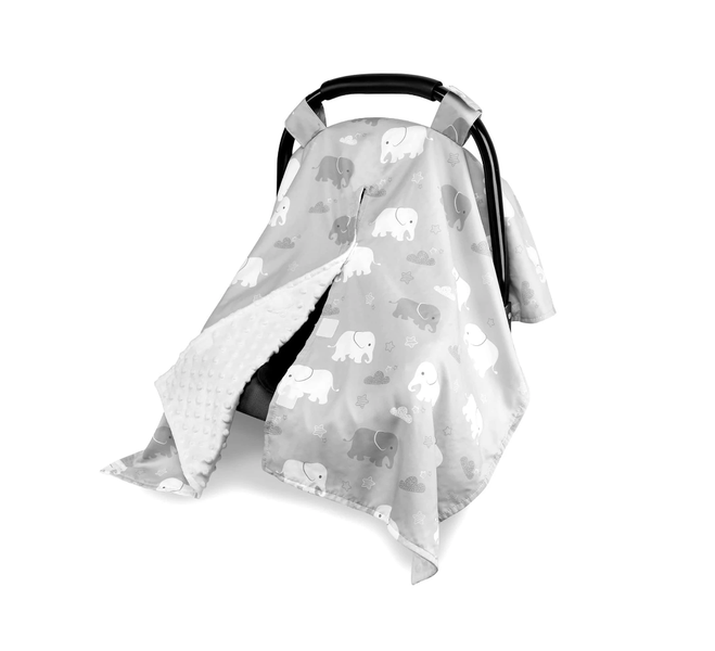 Baby Car Seat Cover - Elephants