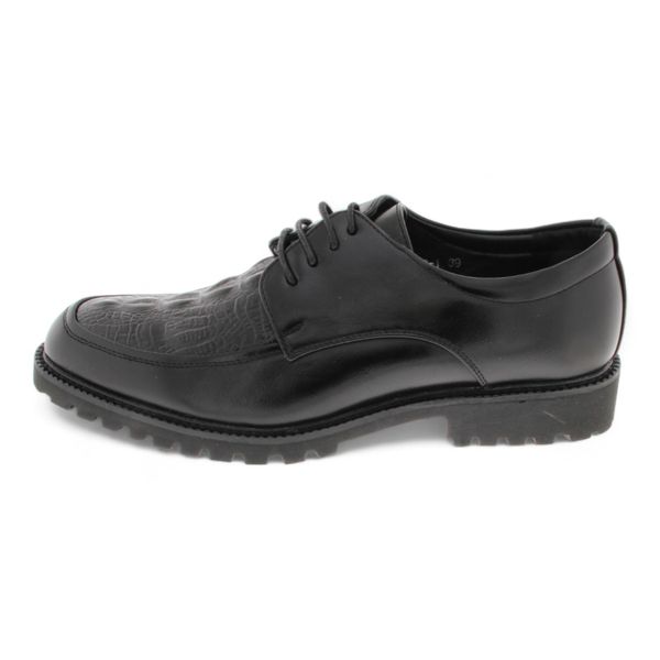 CHUN SEN Men's PU Derby with Mock Croc Y9912