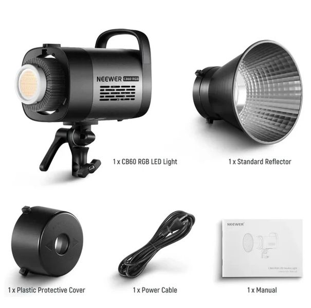 Neewer CB60 70W RGBWW LED Constant Light Monolight Bowens Mount