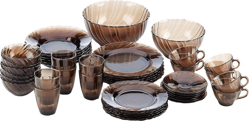 Crystal Elegant Dinnerware Set - 44 Pieces